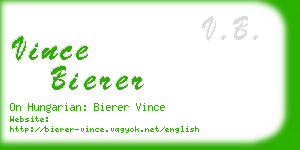 vince bierer business card